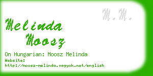 melinda moosz business card